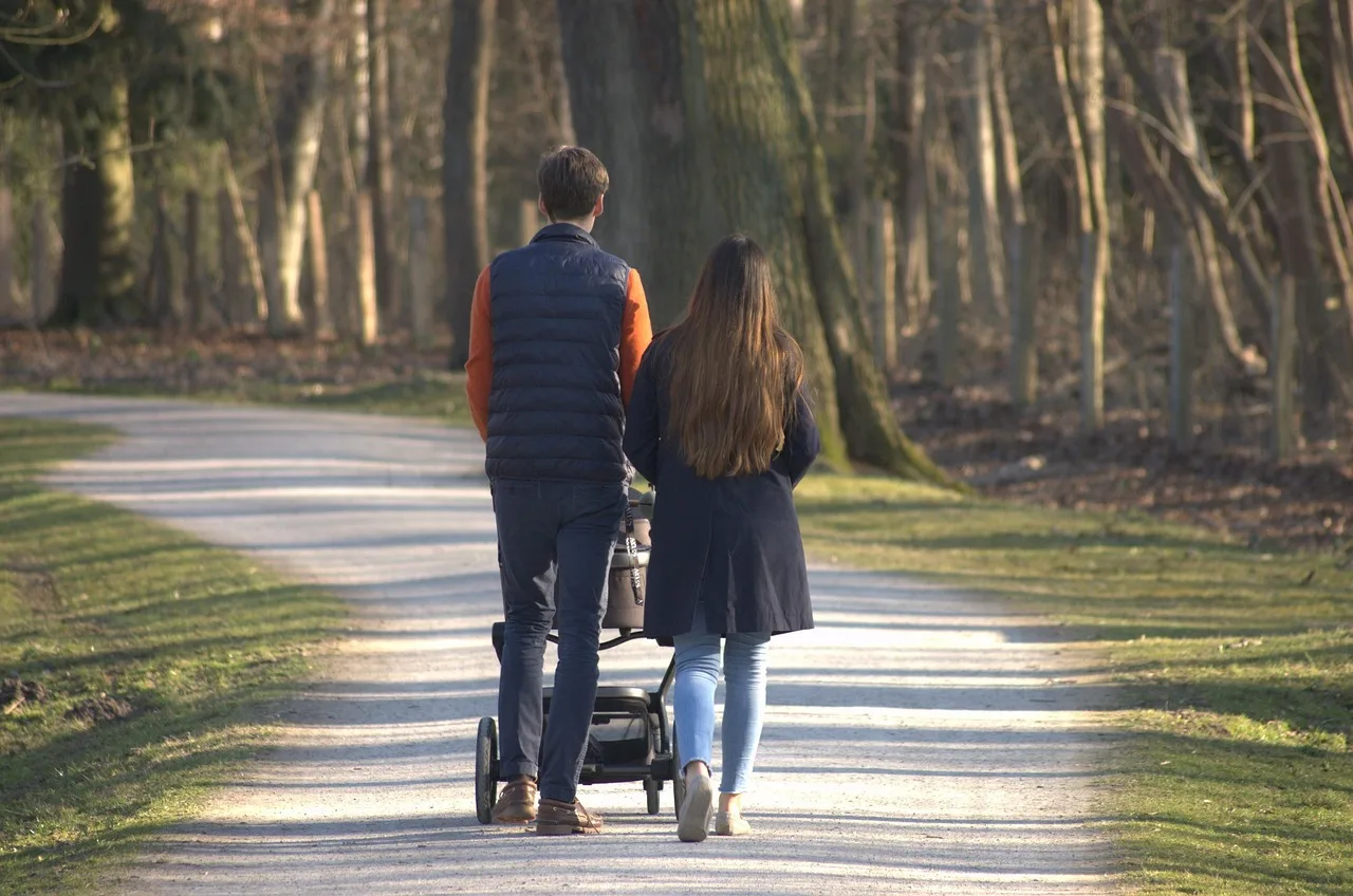 couple, stroller, park, to stroll, man, woman, parenting, stroller, stroller, stroller, stroller, stroller, parenting, parenting, parenting, parenting, parenting